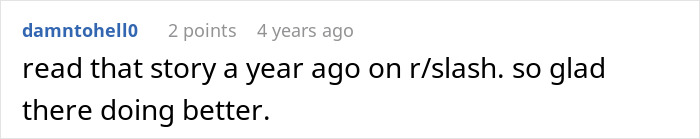 User mentions reading story previously and glad subjects are doing better