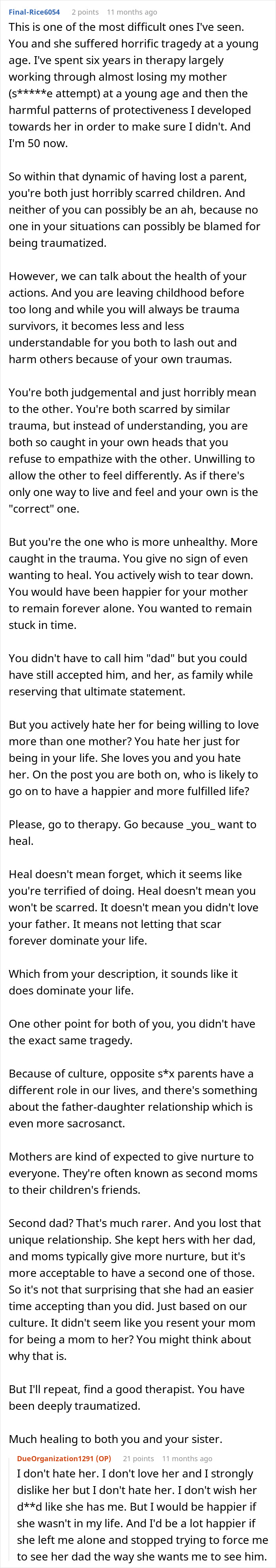 Widowed Parents Find Love During Support Group, Daughter Throws A Fit As Stepsis Won’t Accept Them Widowed Parents Find Love During Support Group, Daughter Throws A Fit As Stepsis Won’t Accept Them