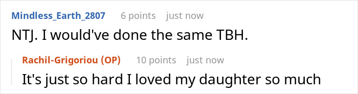 A Reddit thread with comments about a dad taking away his daughter's funds after she shamed him.