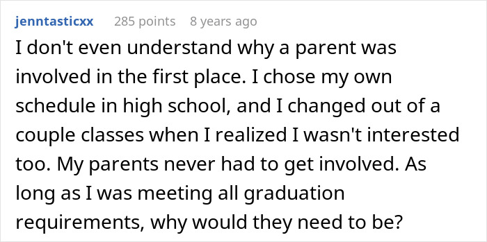 A Reddit comment on a white background, sharing a personal high school experience related to an entitled mom, expressing cathartic feelings. A Reddit comment on a white background, sharing a personal high school experience related to an entitled mom, expressing cathartic feelings.