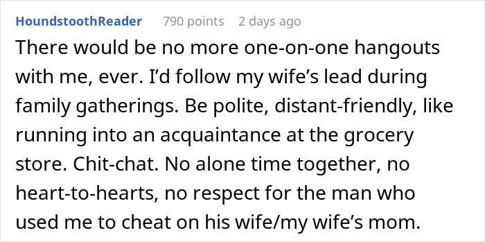 A Reddit post from HoundstoothReader detailing how a man ended a solid relationship with his girlfriend's dad after discovering an ugly cover-up.