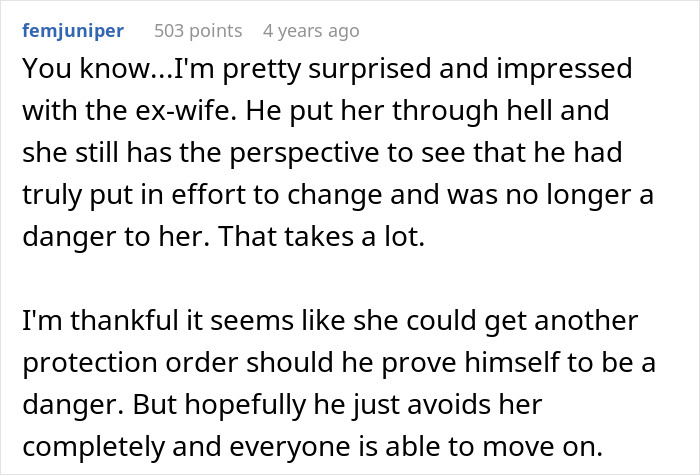 Ex-Wife Enforces Old Restraining Order After Moving Into Guy's Building, Puts His Home At Risk
