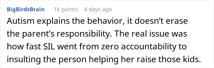 Irresponsible Mom Shrugs Off Autistic Kid's Destructive Behavior, Mad When SIL Holds Her Accountable Irresponsible Mom Shrugs Off Autistic Kid's Destructive Behavior, Mad When SIL Holds Her Accountable