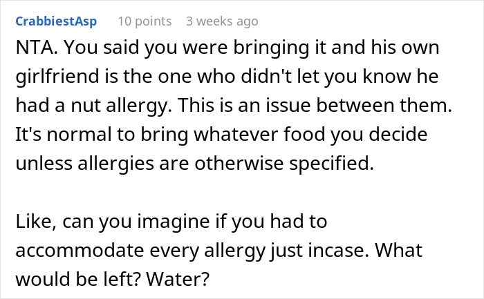 Potluck Dinner Gets Awkward After Dude Gets Mad Nobody Knew About His Food Allergy