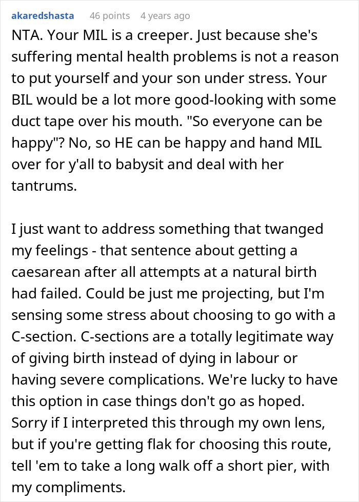 A Reddit post about an unhinged MIL disowning grandchild over circumcision, then asking to adopt him.