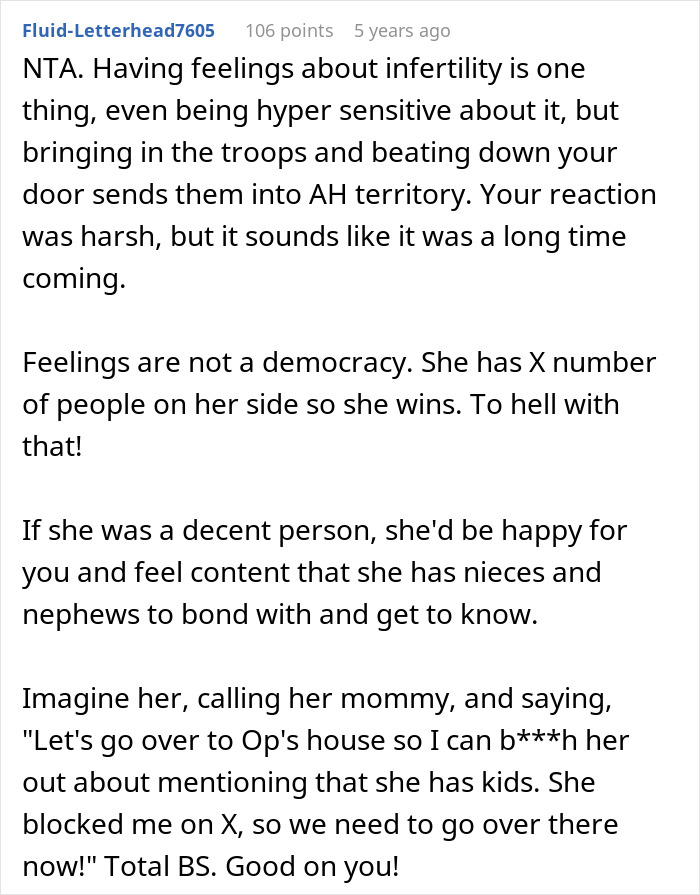 SIL Can't Take Infertile Couple's Whining Anymore, Snubs Them As They Show Up At 5 AM To Harass Her SIL Can't Take Infertile Couple's Whining Anymore, Snubs Them As They Show Up At 5 AM To Harass Her