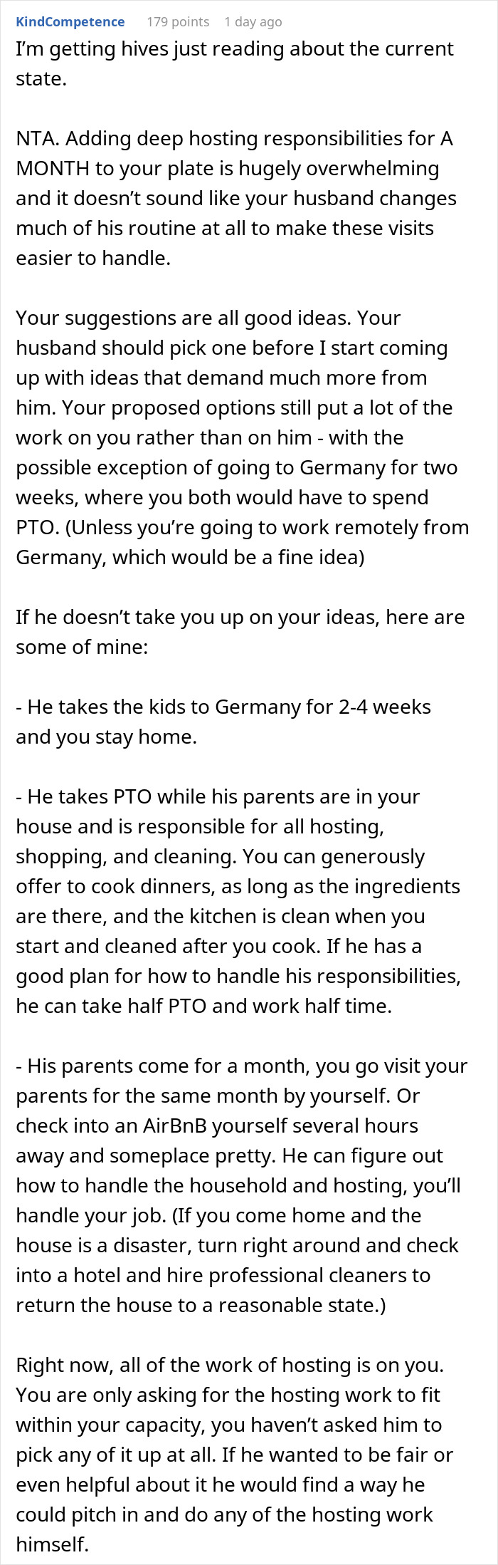 Suggestions for managing long in-laws visits and sharing hosting responsibilities Suggestions for managing long in-laws visits and sharing hosting responsibilities