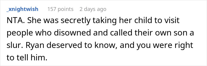 Mom Disgusted With Daughter For Taking Kid To Ex's Bigoted Fam, Rats Her Out To Ex ASAP