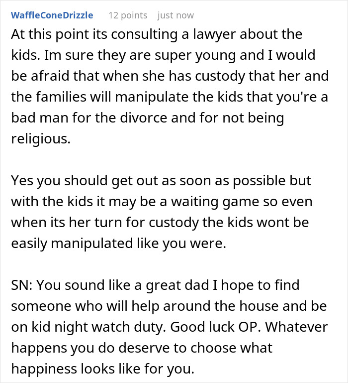 Support for divorce and child custody concerns for young kids