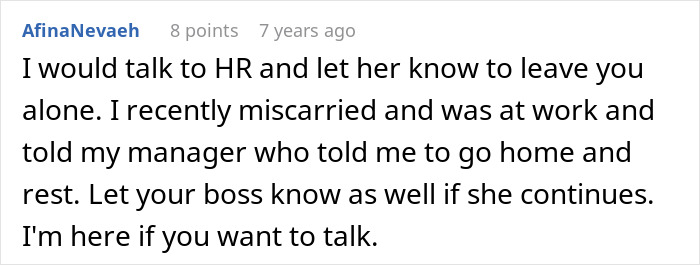 Woman Furious Coworker Gets Special Treatment After Her Miscarriage: "You Are Being So Stupid!"