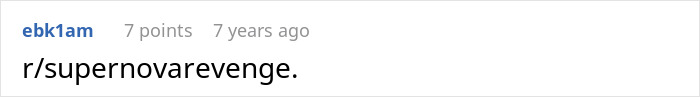 Comment referencing supernova revenge subreddit related to cult
