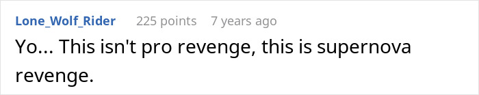Comment calling the revenge supernova revenge in insular religious community cult story