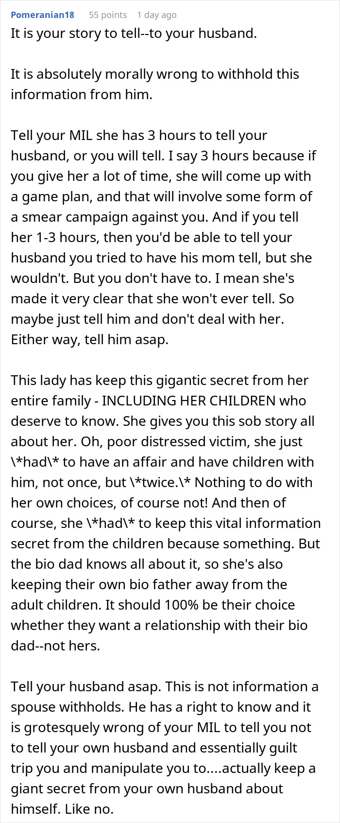 Woman Horrified After Learning Sneaky MIL's 30-Year Secret, Can&rsquo;t Believe Husband Is An Affair Kid