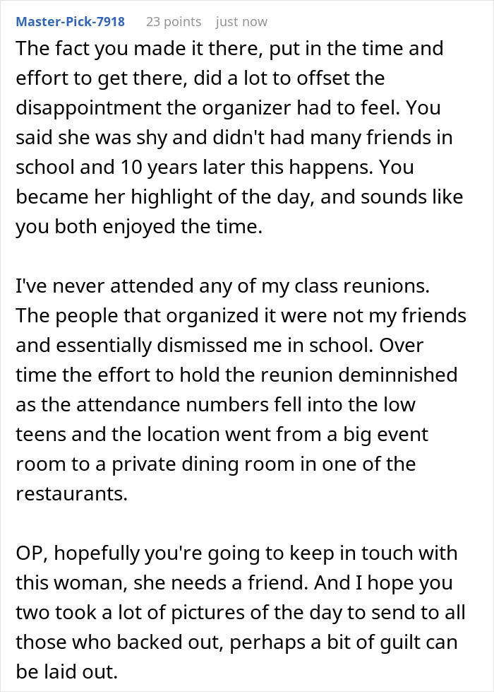 Woman Spends 13 Hours On The Road For Class Reunion, Can't Believe People's Audacity When She Gets There