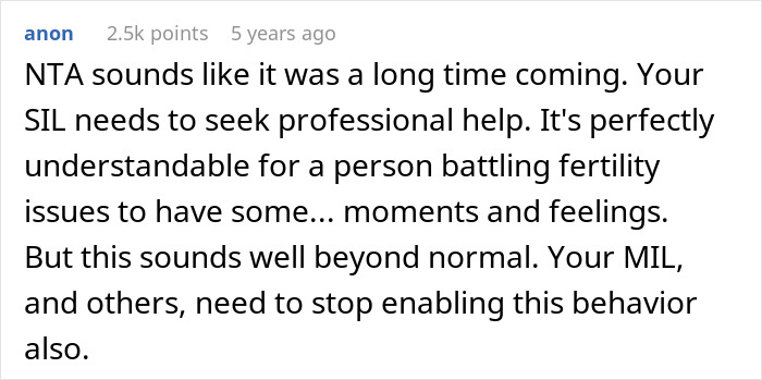 SIL Can't Take Infertile Couple's Whining Anymore, Snubs Them As They Show Up At 5 AM To Harass Her SIL Can't Take Infertile Couple's Whining Anymore, Snubs Them As They Show Up At 5 AM To Harass Her