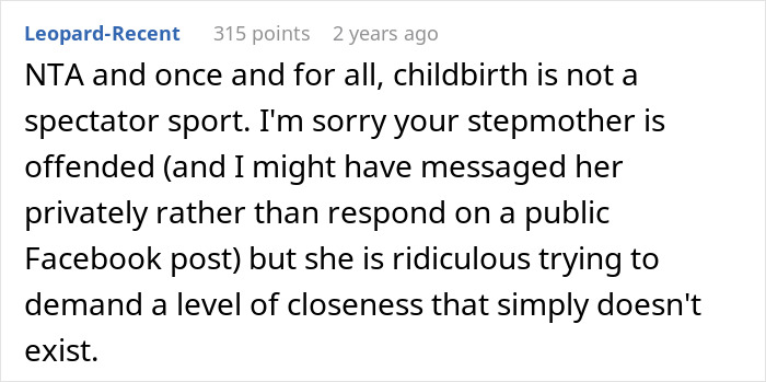 Stepmom Treats Stepdaughter’s Labor Like A Premiere, Mad As She’s Shut Down Before Opening Night Stepmom Treats Stepdaughter’s Labor Like A Premiere, Mad As She’s Shut Down Before Opening Night