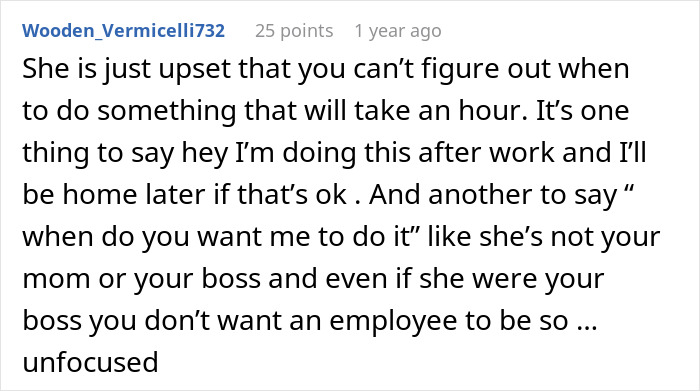 A Reddit comment from Wooden_Vermicelli732 advising a man deflated by his wife who dismisses his business as a hobby.