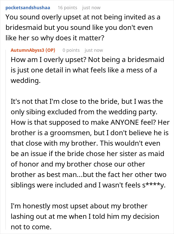 &ldquo;I Became The Villain&rdquo;: Woman Refuses To Attend Brother&rsquo;s Wedding After Huge Miscommunication