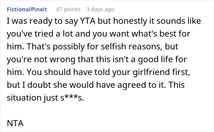 Guy Gives GF An Ultimatum After Getting Fed Up With Her Freeloading Brother Who Refuses To Be An Actual Adult