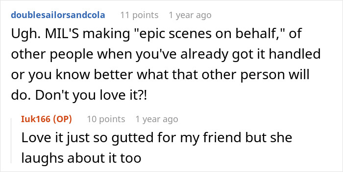Comments on MIL making epic scenes before bride walks aisle Comments on MIL making epic scenes before bride walks aisle