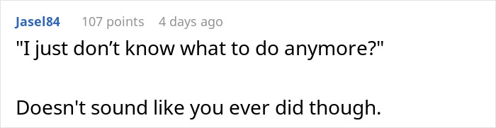 A Reddit comment from Jasel84, saying "I just don't know what to do anymore?" regarding his wife's honeymoon behavior.
