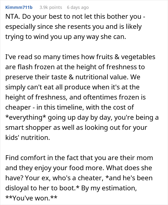 Guy's Mistress-Turned-Wife Keeps Insulting His Ex's Frozen Food, Whines As She Brutally Snubs Her Guy's Mistress-Turned-Wife Keeps Insulting His Ex's Frozen Food, Whines As She Brutally Snubs Her