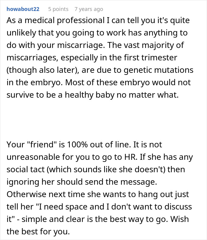 Woman Furious Coworker Gets Special Treatment After Her Miscarriage: "You Are Being So Stupid!"