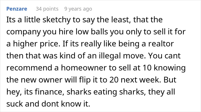 Comment calling boss story sketchy and illegal realtor move Comment calling boss story sketchy and illegal realtor move