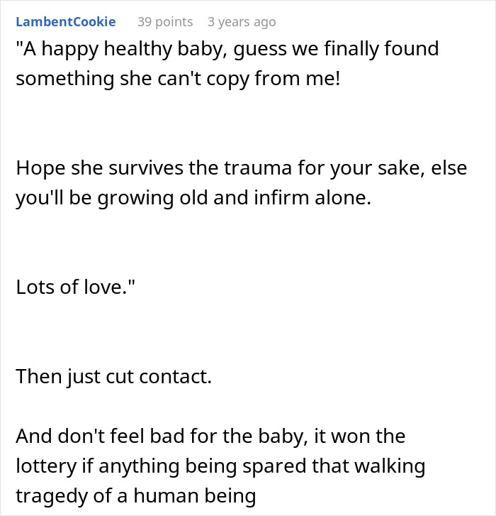 Comment about healthy baby and coping with sister's infertility trauma Comment about healthy baby and coping with sister's infertility trauma