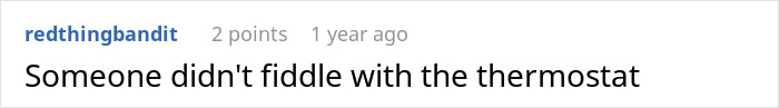 Comment about thermostat in story of proving point to stepdad