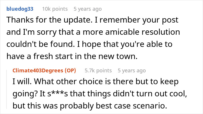 Online comments supporting fresh start after family disownment Online comments supporting fresh start after family disownment