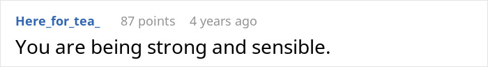 Reddit comment: "You are being strong and sensible." The text implies support for a parent facing MIL conflict over grandchild circumcision.