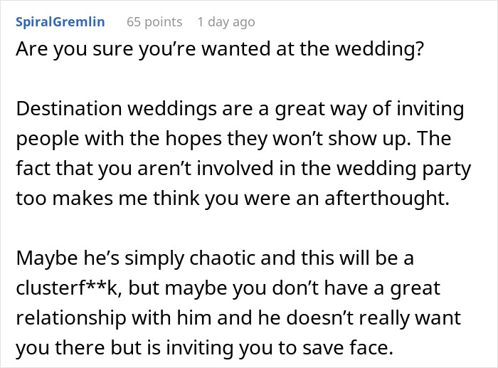 &ldquo;I Became The Villain&rdquo;: Woman Refuses To Attend Brother&rsquo;s Wedding After Huge Miscommunication