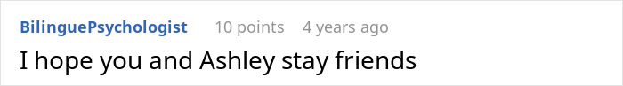 Comment hoping for friends to stay friends in revenge story