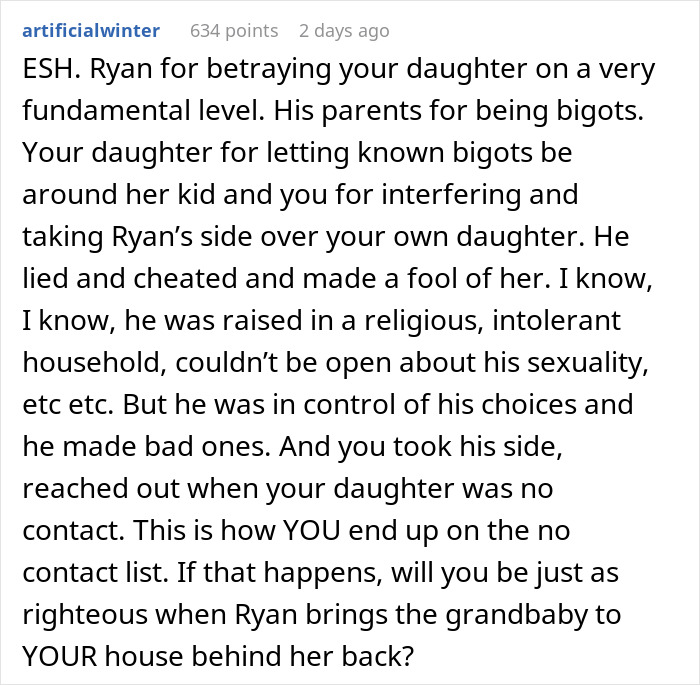 Mom Disgusted With Daughter For Taking Kid To Ex's Bigoted Fam, Rats Her Out To Ex ASAP