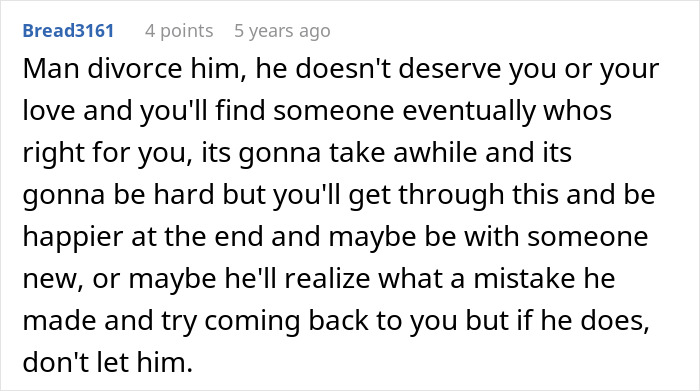 Encouragement to leave unfaithful partner He Chose Her