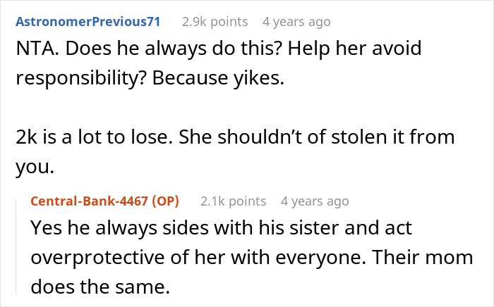 Reddit thread discussing an irresponsible sister-in-law and husband's poor fix for a problem, causing more conflict.