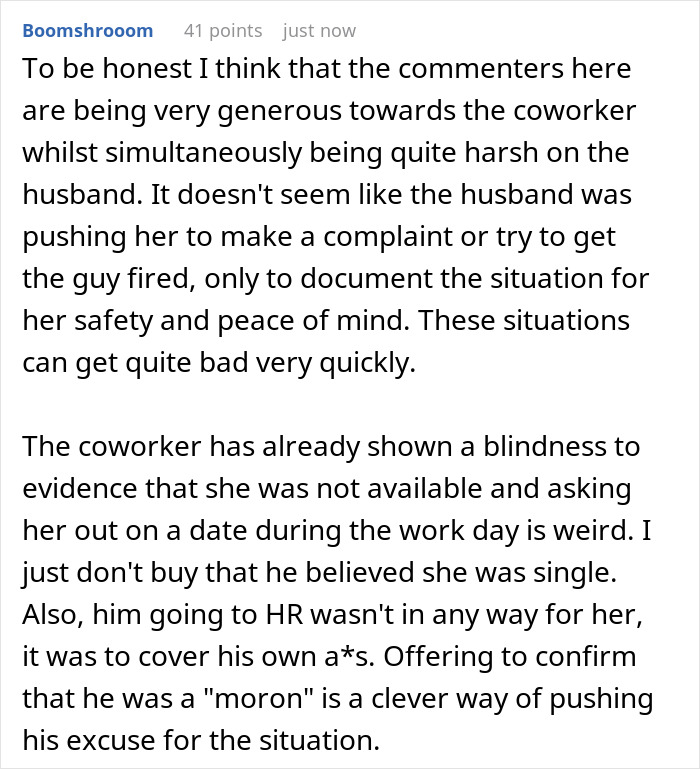 A Reddit post discusses a coworker inviting a woman to lunch, thinking it's a date, sparking workplace dynamics.