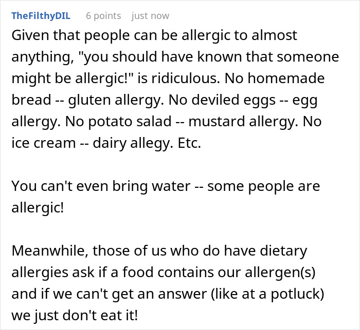 Potluck Dinner Gets Awkward After Dude Gets Mad Nobody Knew About His Food Allergy