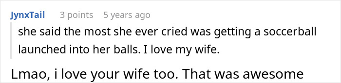 Comment about wife crying from soccerball story in adoption and fertility discussion Comment about wife crying from soccerball story in adoption and fertility discussion