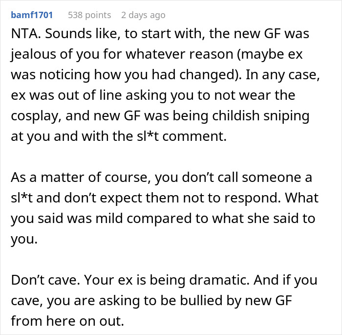 Comment describing jealousy and drama at cosplay convention Comment describing jealousy and drama at cosplay convention