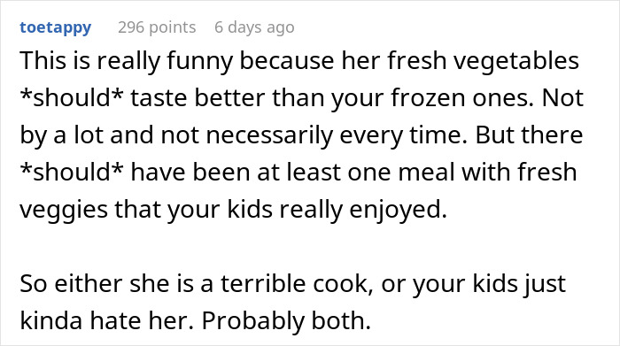Guy's Mistress-Turned-Wife Keeps Insulting His Ex's Frozen Food, Whines As She Brutally Snubs Her Guy's Mistress-Turned-Wife Keeps Insulting His Ex's Frozen Food, Whines As She Brutally Snubs Her
