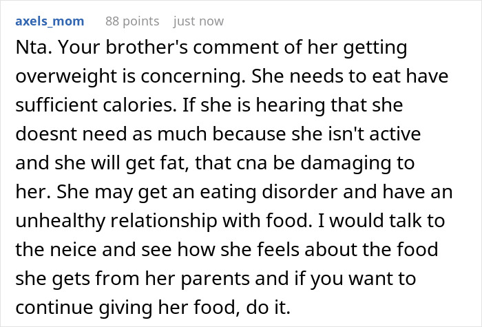 Woman Secretly Buys Niece Food After Brother&rsquo;s Sexist And Fatphobic Comment, He Loses It
