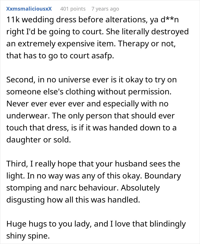 Bride Aghast As MIL Ruins Her $11K Wedding Dress, Loses It When Groom Says She’s “Overreacting” Bride Aghast As MIL Ruins Her $11K Wedding Dress, Loses It When Groom Says She’s “Overreacting”