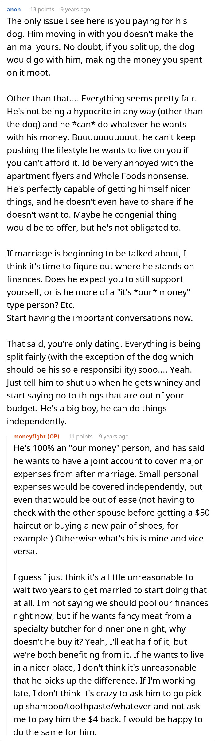 Comments on financial responsibility and money pooling in relationship with wealthy boyfriend Comments on financial responsibility and money pooling in relationship with wealthy boyfriend