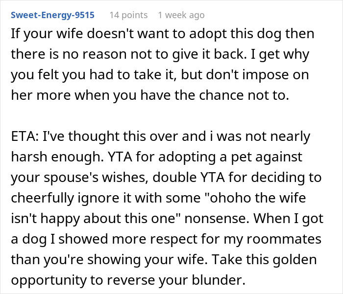 Advice to return dog and respect spouse's wishes in spiteful dog custody dispute Advice to return dog and respect spouse's wishes in spiteful dog custody dispute