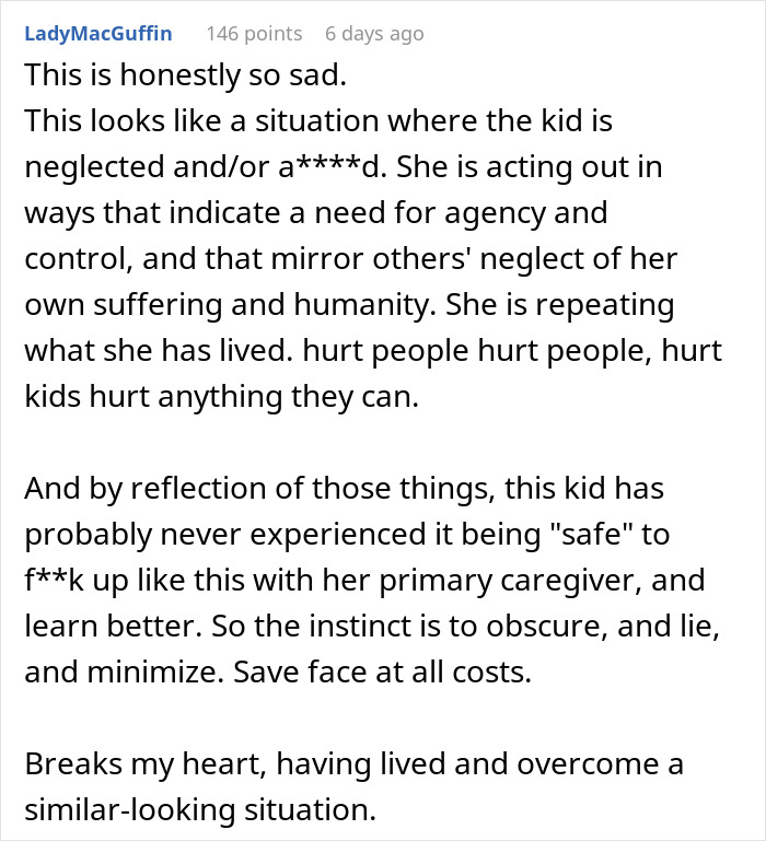 9YO Hurts Babysitter's Fish And Mom Dismisses It, Babysitter Cuts Her Off And Suggests Therapy