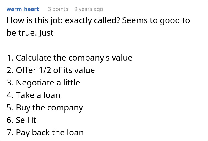 User explains steps to buy and sell a company including valuation and loans. User explains steps to buy and sell a company including valuation and loans.