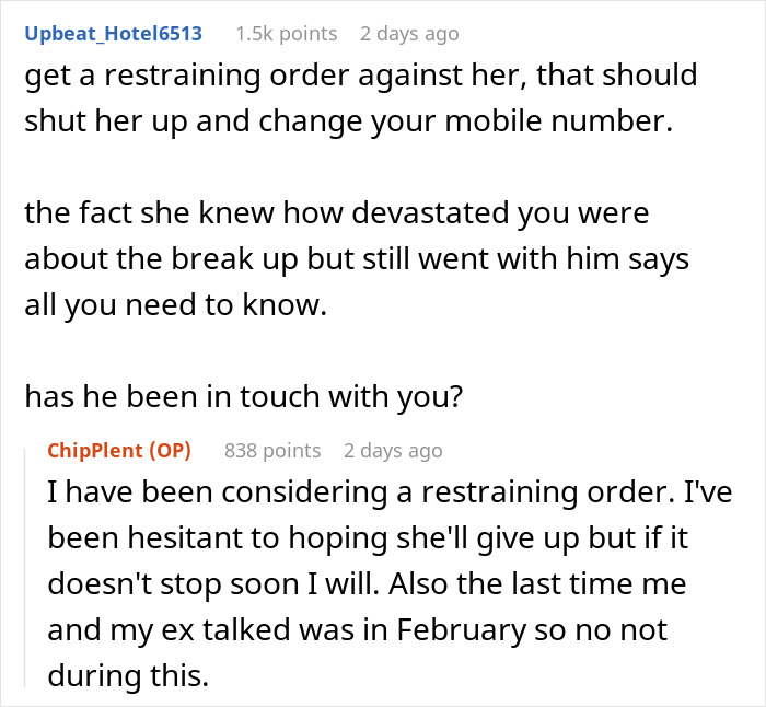 Woman Horrified As "Friend" Dates Her Ex, Loses It As She Gets Harassed For Blocking The "Friend"