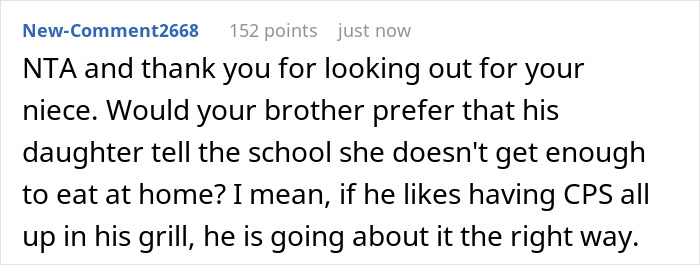 Woman Secretly Buys Niece Food After Brother&rsquo;s Sexist And Fatphobic Comment, He Loses It